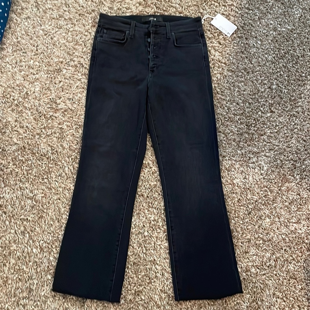 Joe's Jeans High-Rise Black Straight-Leg Jeans